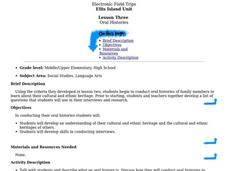 Oral Histories Lesson Plan Oral Histories Lesson Plan