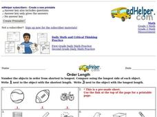 Order Length Worksheet Order Length Worksheet