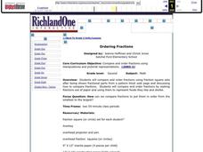 Ordering Fractions Lesson Plan Ordering Fractions Lesson Plan