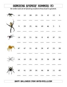 Ordering Numbers to 50 (C) Worksheet Ordering Numbers to 50 (C) Worksheet