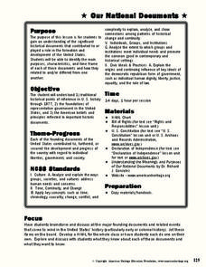 Our National Documents Lesson Plan Our National Documents Lesson Plan
