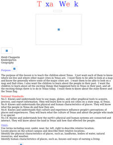 Texas Week Lesson Plan Texas Week Lesson Plan