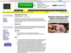 Overhand Throwing Lesson Plan Overhand Throwing Lesson Plan