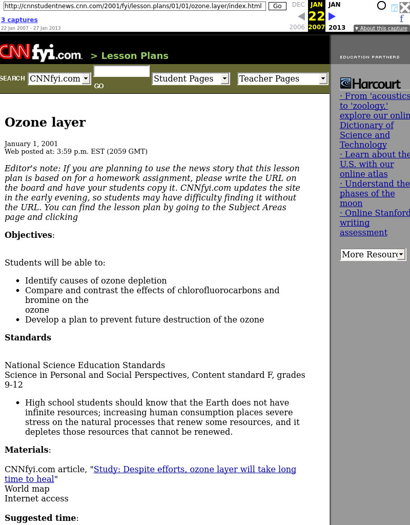 Ozone Layer Lesson Plan Ozone Layer Lesson Plan