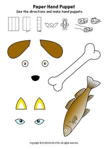 Paper Hand Puppets Worksheet Paper Hand Puppets Worksheet