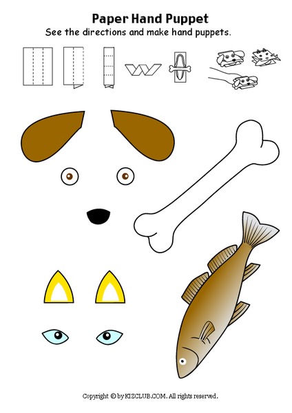 Paper Hand Puppets Worksheet Paper Hand Puppets Worksheet