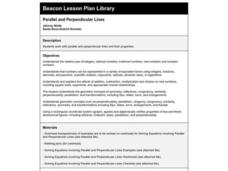 Parallel and Perpendicular Lines Lesson Plan Parallel and Perpendicular Lines Lesson Plan