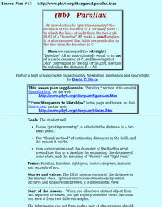 Parallax Lesson Plan Parallax Lesson Plan