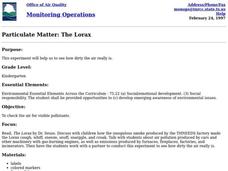 Particulate Matter: The Lorax Lesson Plan Particulate Matter: The Lorax Lesson Plan