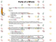 Parts of a Whole Lesson Plan Parts of a Whole Lesson Plan