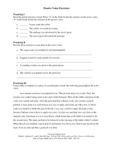 Passive Voice Exercises Worksheet Passive Voice Exercises Worksheet