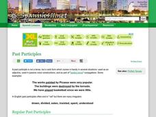 Past Participles Handout Past Participles Handout