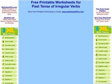 Past Tense Verbs Worksheet Past Tense Verbs Worksheet
