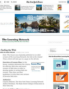 Critically Surfing the Web Lesson Plan Critically Surfing the Web Lesson Plan