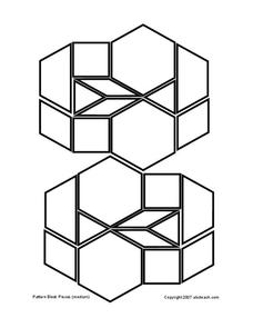 Pattern Block Pieces Worksheet Pattern Block Pieces Worksheet