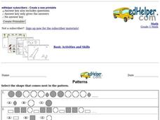 Patterns Worksheet Patterns Worksheet