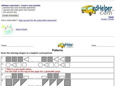 Patterns Worksheet Patterns Worksheet