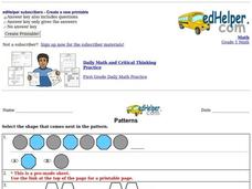 Patterns Worksheet Patterns Worksheet