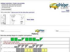 Patterns Worksheet Patterns Worksheet