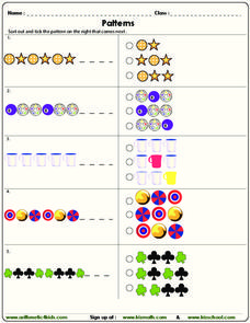 Patterns Worksheet Patterns Worksheet