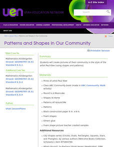 Patterns and Shapes In Our Community Lesson Plan Patterns and Shapes In Our Community Lesson Plan