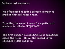 Patterns and Sequences PPT Patterns and Sequences PPT