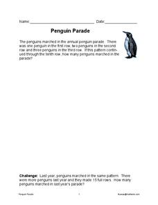 Penguin Parade Worksheet Penguin Parade Worksheet