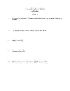 Percents Worksheet Percents Worksheet