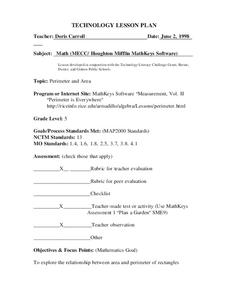 Perimeter and Area Lesson Plan Perimeter and Area Lesson Plan