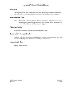 Perimeter and Area of Similar Figures Lesson Plan Perimeter and Area of Similar Figures Lesson Plan