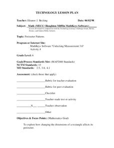 Perimeter Patterns Lesson Plan Perimeter Patterns Lesson Plan