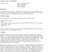 Periodic Motion - The Pendulum Lesson Plan Periodic Motion - The Pendulum Lesson Plan