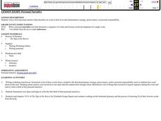 Personal Narrative Lesson Plan Personal Narrative Lesson Plan