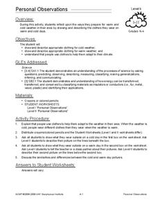 Personal Observations Lesson Plan Personal Observations Lesson Plan
