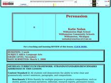 Persuasion Lesson Plan Persuasion Lesson Plan