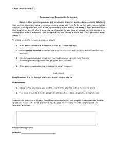 Persuasive Essay Handout Persuasive Essay Handout