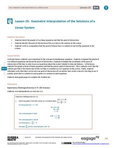 Geometric Interpretations of the Solutions of a Linear System Lesson Plan Geometric Interpretations of the Solutions of a Linear System Lesson Plan