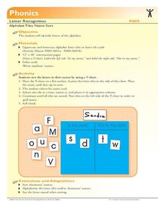 Phonics: Letter Recognition, Alphabet Tiles Name Sort Activity Phonics: Letter Recognition, Alphabet Tiles Name Sort Activity