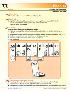 Phonics: Letter Recognition, Alphabet Borders Activity Phonics: Letter Recognition, Alphabet Borders Activity