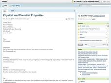 Physical and Chemical Properties Lesson Plan Physical and Chemical Properties Lesson Plan