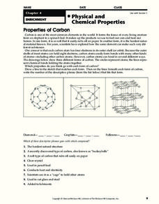 Physical and Chemical Properties Worksheet Physical and Chemical Properties Worksheet