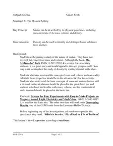 Physical properties of matter Lesson Plan Physical properties of matter Lesson Plan