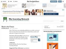 Back to the Future Lesson Plan Back to the Future Lesson Plan
