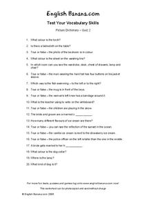 Picture Dictionary Worksheet Picture Dictionary Worksheet