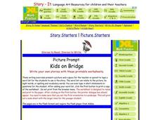 Picture Prompt:  Kids on Bridge Worksheet Picture Prompt:  Kids on Bridge Worksheet