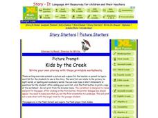 Picture Prompt: Kids By The Creek Worksheet Picture Prompt: Kids By The Creek Worksheet