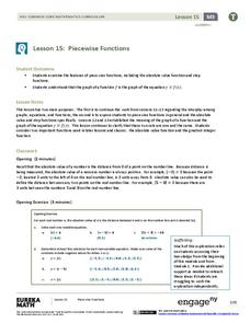 Piecewise Functions Lesson Plan Piecewise Functions Lesson Plan