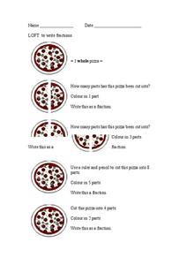 Pizza Fractions Worksheet Pizza Fractions Worksheet