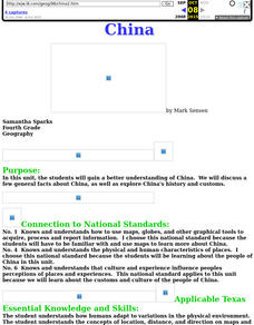 China Lesson Plan China Lesson Plan