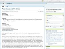 Place Value and Decimals Lesson Plan Place Value and Decimals Lesson Plan